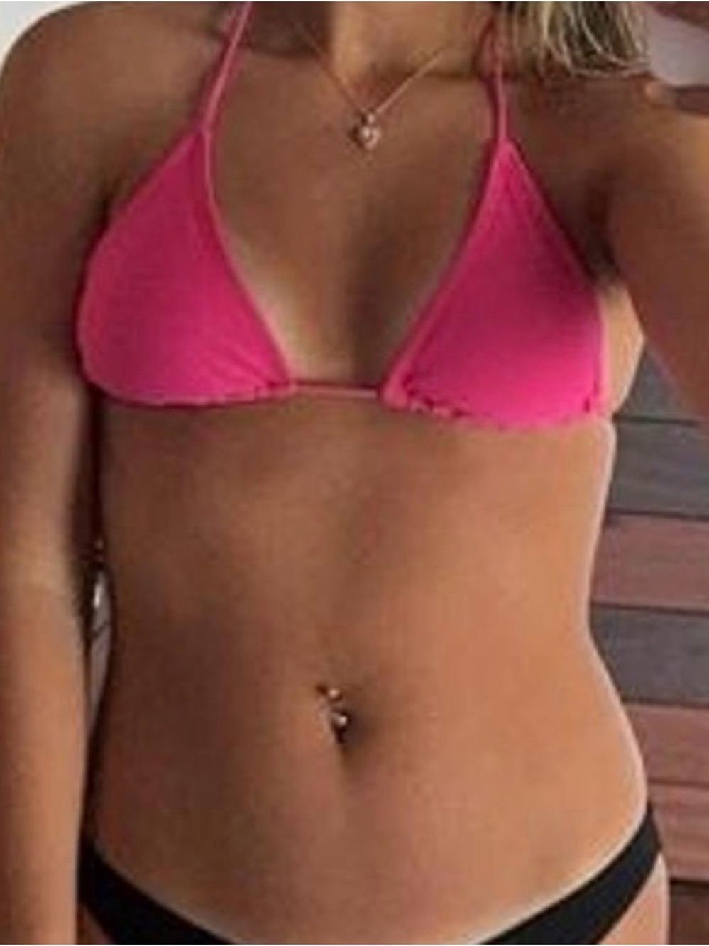 Target Hot Pink Triangle Bikini Top
